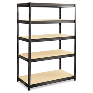 ESSAF6244BL - Boltless Steel-particleboard Shelving, Five-Shelf, 48w X 24d X 72h, Black