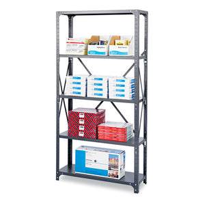 ESSAF6265 - Commercial Steel Shelving Unit, Five-Shelf, 36w X 12d X 75h, Dark Gray