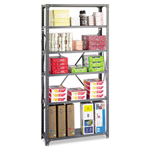 ESSAF6268 - Commercial Steel Shelving Unit, Six-Shelf, 36w X 12d X 75h, Dark Gray