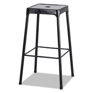 ESSAF6606BL - Bar-Height Steel Stool, Black