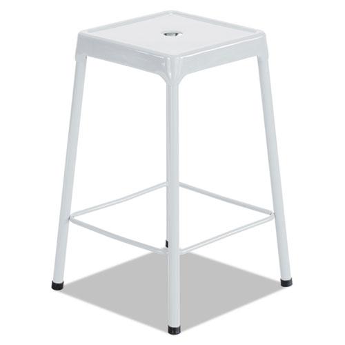 ESSAF6606WH - Bar-Height Steel Stool, White