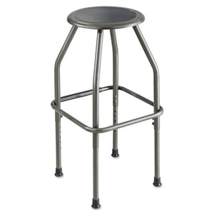 ESSAF6666 - Diesel Series Industrial Stool, Stationary Padded Seat, Steel Frame, Pewter