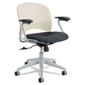 ESSAF6803LT - Reve Series Task Chair, Round Plastic Back, Polyester Seat, Black Seat-latte