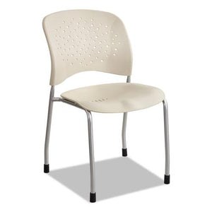 ESSAF6805LT - Reve Series Guest Chair W- Straight Legs, Latte Plastic, Silver Steel, 2-carton