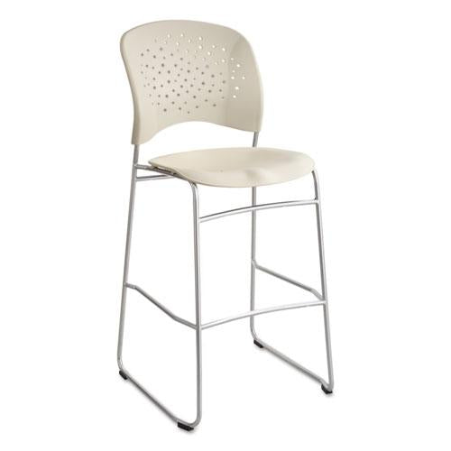 ESSAF6806LT - Reve Series Bistro Chair, Molded Plastic Back-seat, Steel Frame, Latte