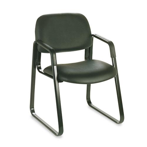 ESSAF7047BV - Cava Collection Sled Base Guest Chair, Black Vinyl