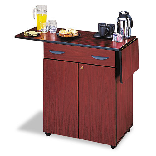 ESSAF8962MH - Hospitality Service Cart, One-Shelf, 32-1-2w X 20-1-2d X 38-3-4h, Mahogany