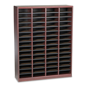 ESSAF9331MH - Wood-fiberboard E-Z Stor Sorter, 60 Slots, 40x11 3-4x52 1-4, Mahogany, 2 Boxes