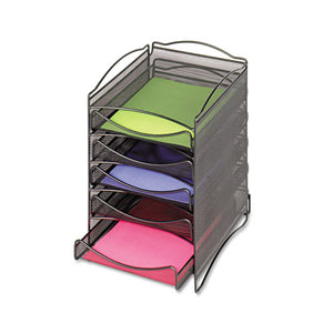 ESSAF9432BL - Onyx Stackable Literature Organizer, Five-Drawer, Black