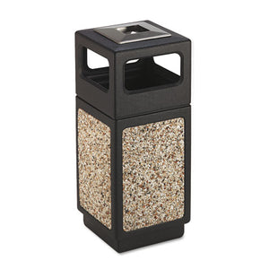 ESSAF9470NC - Canmeleon Ash-trash Receptacle, Square, Aggregate-polyethylene, 15gal, Black