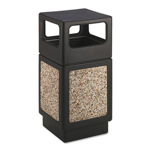 ESSAF9472NC - Canmeleon Side-Open Receptacle, Square, Aggregate-polyethylene, 38gal, Black