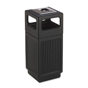 ESSAF9474BL - Canmeleon Ash-trash Receptacle, Square, Polyethylene, 15gal, Textured Black