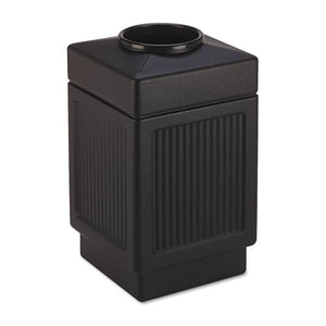 ESSAF9475BL - Canmeleon Top-Open Receptacle, Square, Polyethylene, 38gal, Textured Black