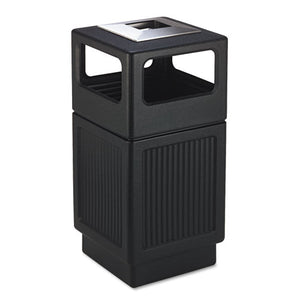 ESSAF9477BL - Canmeleon Ash-trash Receptacle, Square, Polyethylene, 38gal, Textured Black