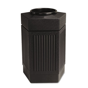 ESSAF9485BL - Canmeleon Indoor-outdoor Receptacle, Pentagon, Polyethylene, 30gal, Black