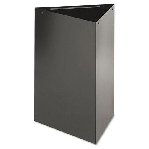 ESSAF9550BL - Trifecta Receptacle 26" High Base, Triangular, 15gal, Black