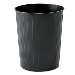 ESSAF9604BL - Round Wastebasket, Steel, 23.5qt, Black