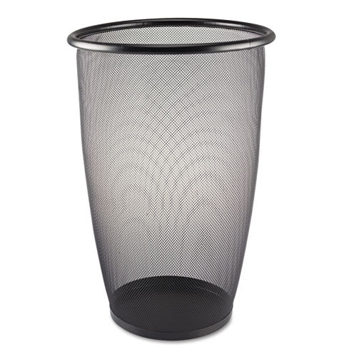 ESSAF9718BL - Onyx Round Mesh Wastebasket, Steel Mesh, 9gal, Black