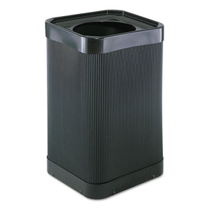 ESSAF9790BL - At-Your Disposal Top-Open Waste Receptacle, Square, Polyethylene, 38gal, Black