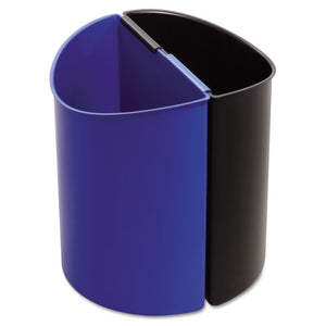 ESSAF9927BB - Desk-Side Recycling Receptacle, 3gal, Black And Blue