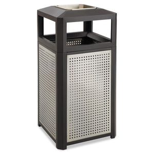 ESSAF9935BL - Ashtray-Top Evos Series Steel Waste Container, 38gal, Black