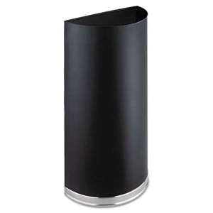 ESSAF9940BL - Half-Round Receptacle, Half-Round, Steel, 12.5gal, Black