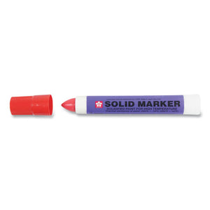 Solid Paint Marker, Bullet Tip, Red, Dozen