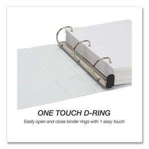 Earth's Choice Heavy-duty Biobased One-touch Locking D-ring View Binder, 3 Rings, 4" Capacity, 11 X 8.5, White