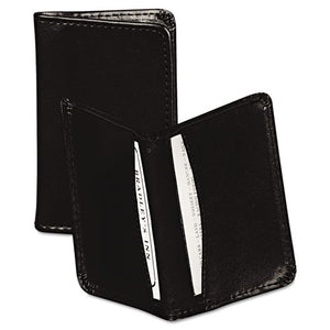 ESSAM81220 - Regal Leather Business Card Wallet, 25 Card Cap, 2 X 3 1-2 Cards, Black