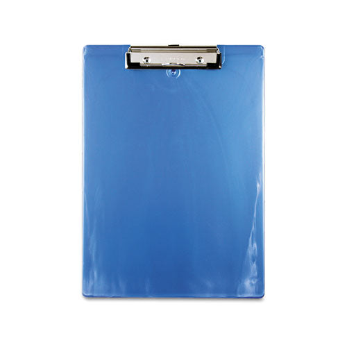 ESSAU00439 - Plastic Clipboard, 1-2" Capacity, 8 1-2 X 12 Sheets, Ice Blue