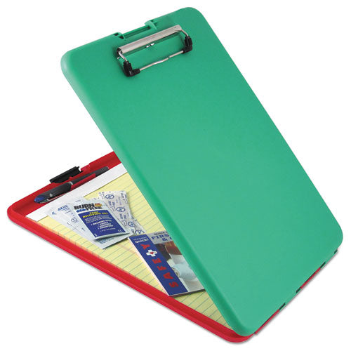 ESSAU00580 - Slimmate Show2know Safety Organizer, 1-2" Clip Cap, 9 X 11 3-4 Sheets, Red-green