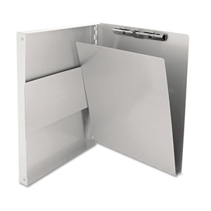 ESSAU10517 - Snapak Aluminum Side-Open Forms Folder, 1-2" Clip, 8 1-2 X 12 Sheets, Silver