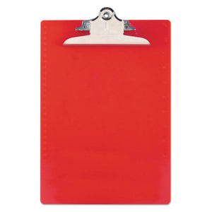 ESSAU21601 - Recycled Plastic Clipboard With Ruler Edge, 1" Clip Cap, 8 1-2 X 12 Sheets, Red