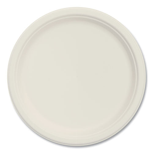 Bare Eco-forward Sugarcane Dinnerware, Plate, 10" Dia, Ivory, 500-carton