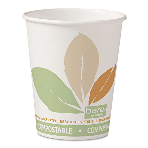 ESSCC370PLAJ7234 - Bare By Solo Eco-Forward Pla Paper Hot Cups, 10oz, Leaf Design,50-bag,20 Bags-ct