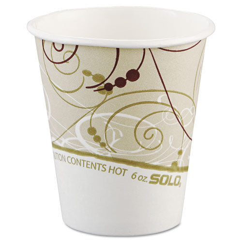 ESSCC376SMSYM - Paper Hot Cups In Symphony Design, Polylined, 6oz, Beige-white, 1000-carton