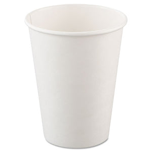 ESSCC412WN - Single-Sided Poly Paper Hot Cups, 12oz, White, 50-bag, 20 Bags-carton