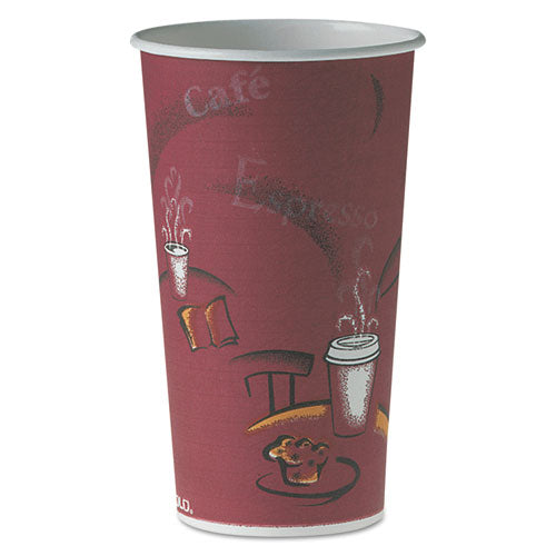 ESSCC420SI - Polycoated Hot Paper Cups, 20 Oz, Bistro Design, 600-carton