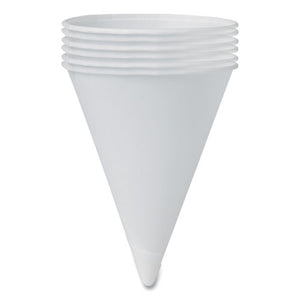 Paper Cone Water Cups, 4 Oz, Rolled Rim, White, 200-carton