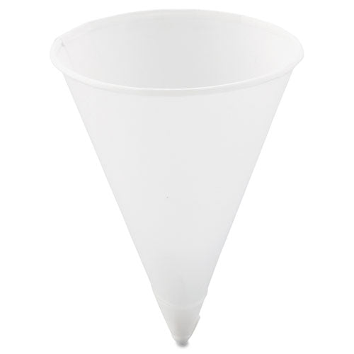 ESSCC4R2050 - Cone Water Cups, Paper, 4oz, Rolled Rim, White, 200-bag, 25 Bags-carton