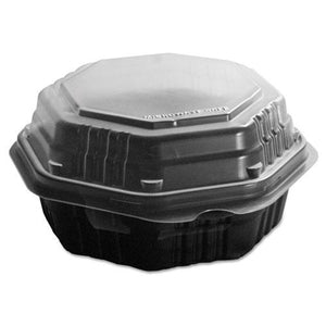 ESSCC806012PP94 - Octaview Hinged-Lid Hf Containers, Black-clear, 6.3 X 1.2 X 1.2, 200-carton