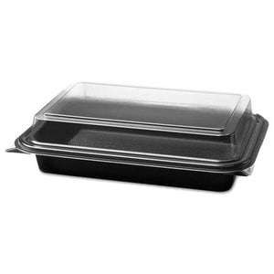 ESSCC844012PM94 - Carryout Hinged Plastic Deli Boxes, 6.2 X 8.7 X 2.2, Black-clear, 200-carton