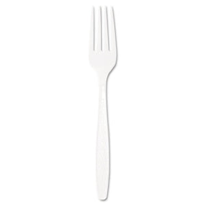 ESSCCGBX5FW - Guildware Heavyweight Plastic Forks, White, 100-box, 10 Boxes-carton