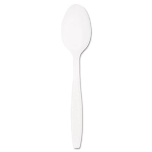 ESSCCGBX7TW0007BX - Guildware Extra Heavyweight Plastic Teaspoons, White, 100-box