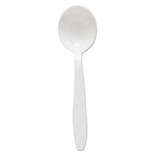 ESSCCGBX8SW - Heavyweight Polystyrene Soup Spoons, Guildware Design, White, 1000-carton