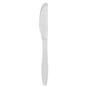 ESSCCGDC6KN0090 - Guildware Heavyweight Plastic Cutlery, Knives, Clear, 1000-carton