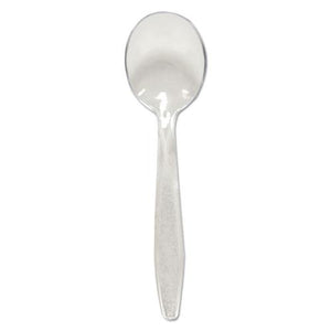 ESSCCGDC8SS - Guildware Extra Heavyweight Plastic Cutlery, Soup Spoons, Clear, 1000-carton
