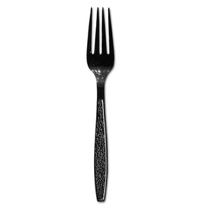 ESSCCGDR5FK - Guildware Heavyweight Plastic Forks, Black, 1000-carton