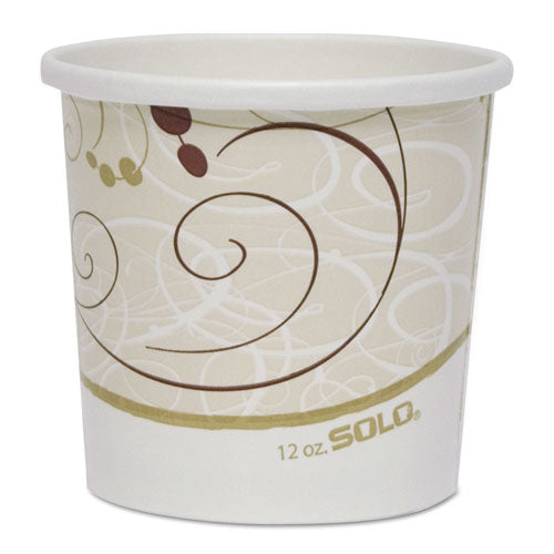 Double Poly Paper Food Containers, 12 Oz, Symphony Design, 25-pack, 20pack-crtn