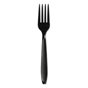 ESSCCHSKF - Impress Heavyweight Full-Length Polystyrene Cutlery, Fork, Black, 1000-carton